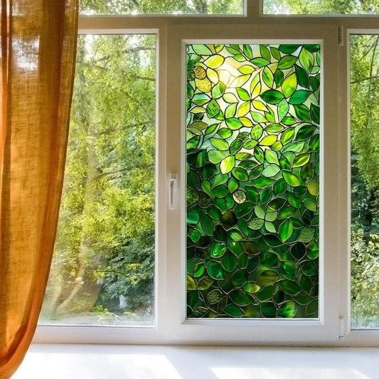 2025 Hot Sale 49%OFF🔥Leaf Pattern Static Cling Window Sticker🎁BUY MORE SAVE MORE