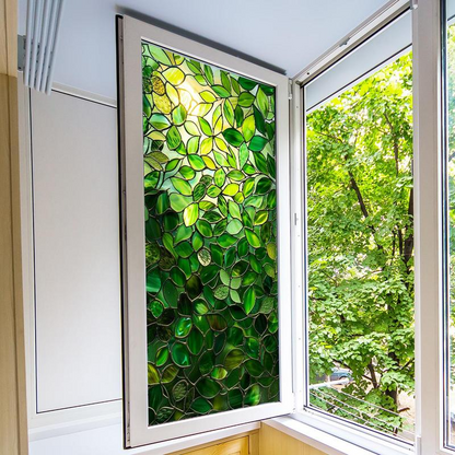 2025 Hot Sale 49%OFF🔥Leaf Pattern Static Cling Window Sticker🎁BUY MORE SAVE MORE