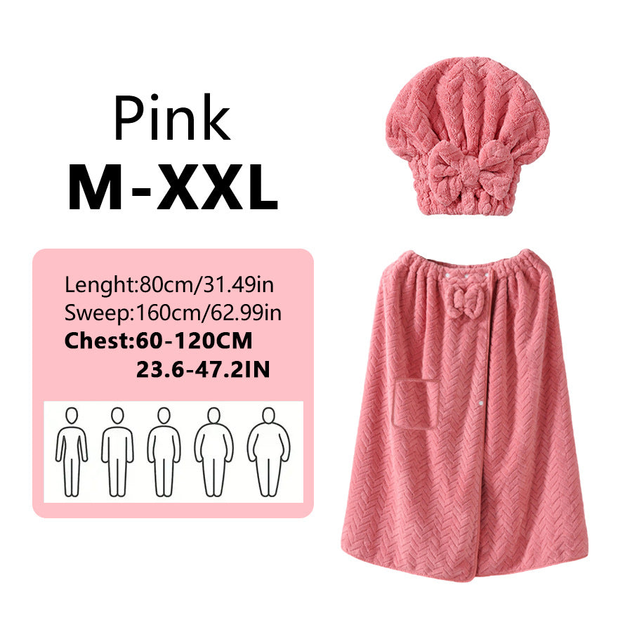 🔥2025 New Arrival-Plus Size Adjustable Oversized Wrap Bathrobe Set