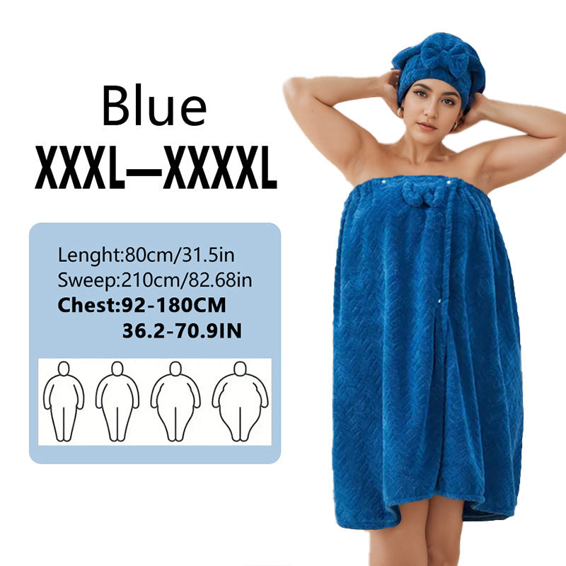 🔥2025 New Arrival-Plus Size Adjustable Oversized Wrap Bathrobe Set
