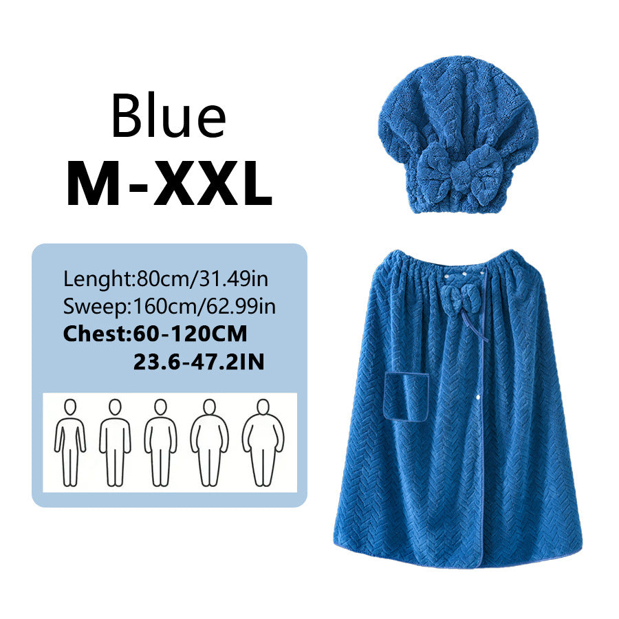 🔥2025 New Arrival-Plus Size Adjustable Oversized Wrap Bathrobe Set
