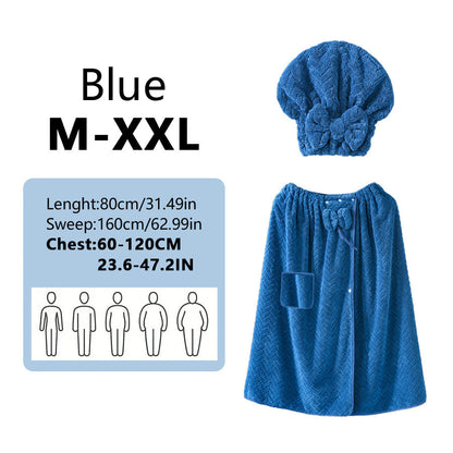 🔥2025 New Arrival-Plus Size Adjustable Oversized Wrap Bathrobe Set
