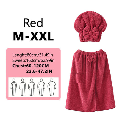 🔥2025 New Arrival-Plus Size Adjustable Oversized Wrap Bathrobe Set