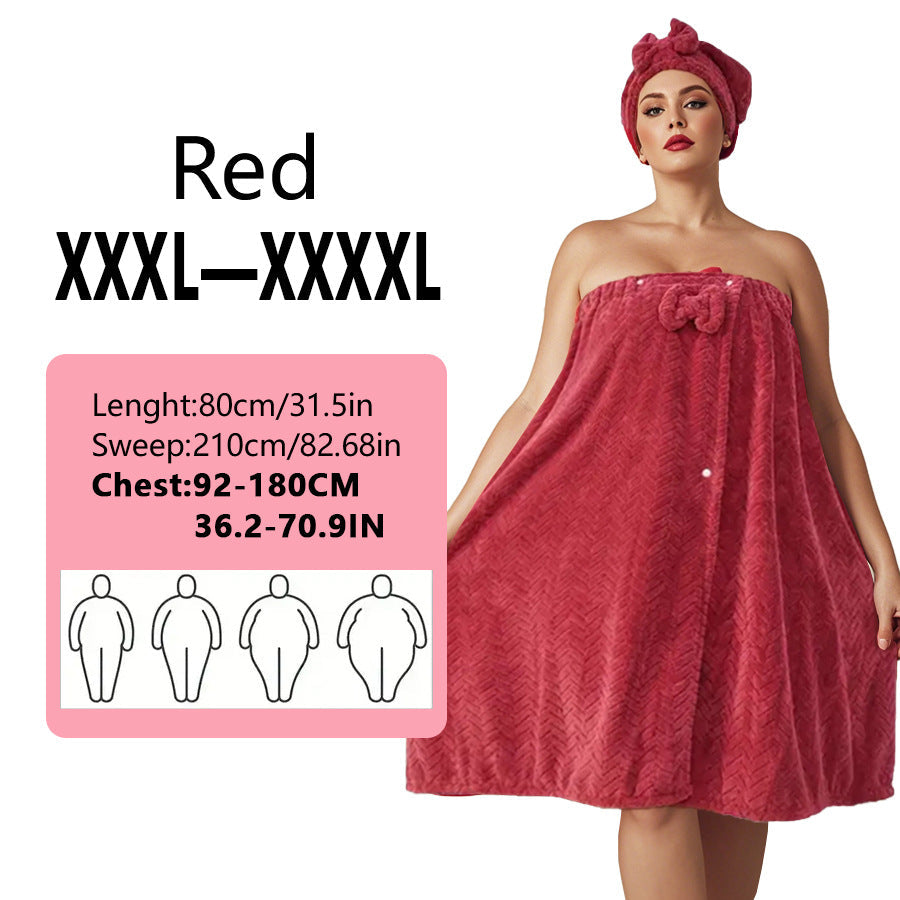 🔥2025 New Arrival-Plus Size Adjustable Oversized Wrap Bathrobe Set