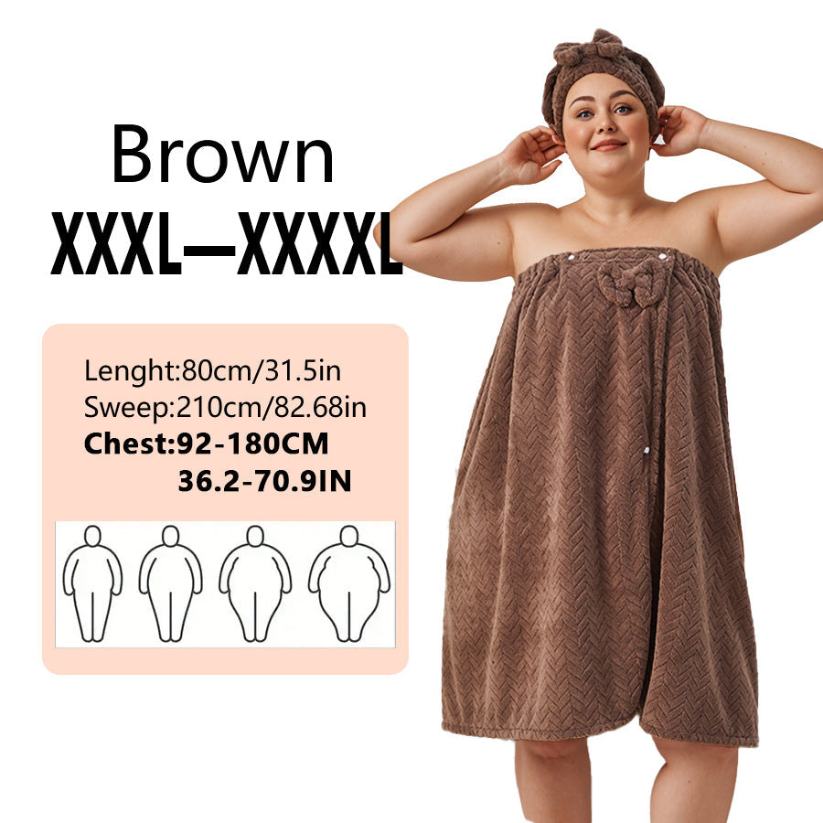 🔥2025 New Arrival-Plus Size Adjustable Oversized Wrap Bathrobe Set
