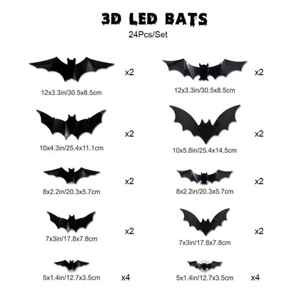 Halloween Pre Sale 45% OFF - 3D Bat Design LED Decoration
