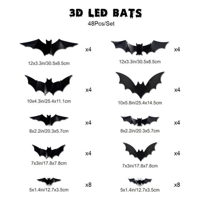 Halloween Pre Sale 45% OFF - 3D Bat Design LED Decoration