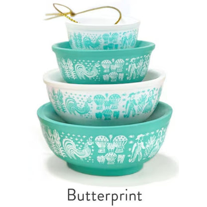 Miniature Pyrex-Inspired Mixing Bowls – Stackable Vintage Kitchen Display