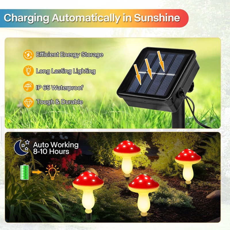 🔥LAST DAY 49% OFF - ✨Magic Solar Mushroom Light🍄