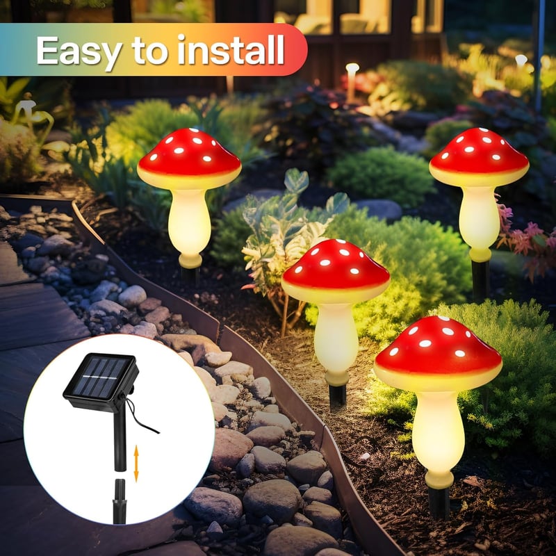 🔥LAST DAY 49% OFF - ✨Magic Solar Mushroom Light🍄