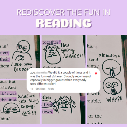 ✨Fun Stamp Doodles(Pre-Sale) -📖 Gifts for Book Lovers & DIY Your Books🎨