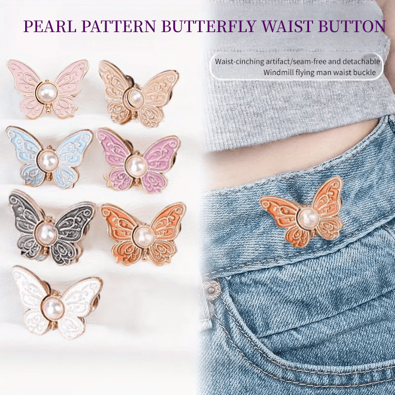 🦋 Pearl Butterfly Waist Buckle