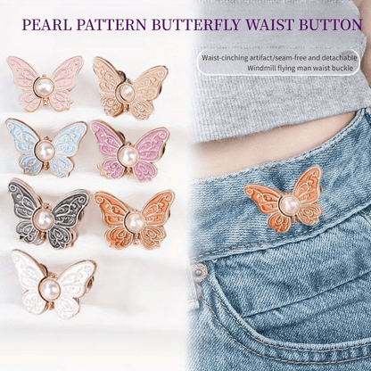 🦋 Pearl Butterfly Waist Buckle