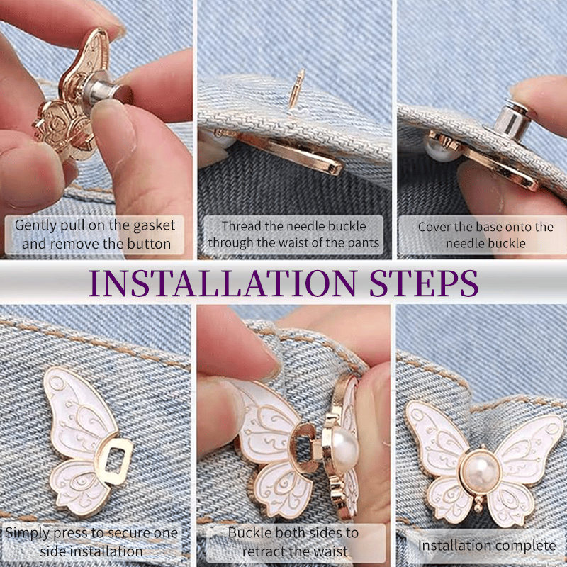 🦋 Pearl Butterfly Waist Buckle
