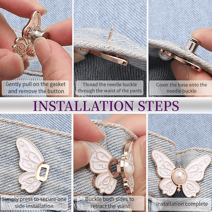 🦋 Pearl Butterfly Waist Buckle