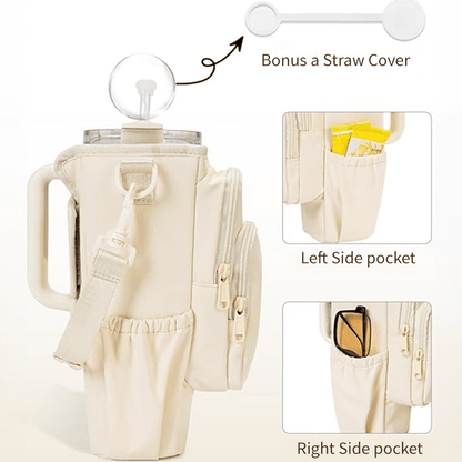 ✨Personalized Doll Style Water Bottle Bag with Straw Lid