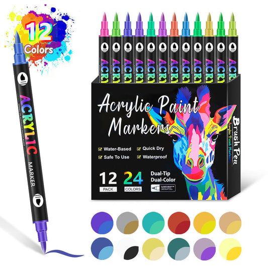 🔥Last Day 49%OFF - Dual Tip Acrylic Paint Pen Marker