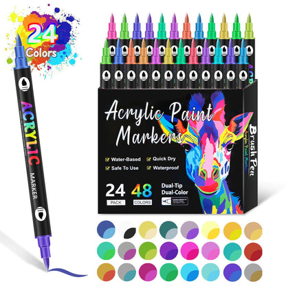 🔥Last Day 49%OFF - Dual Tip Acrylic Paint Pen Marker