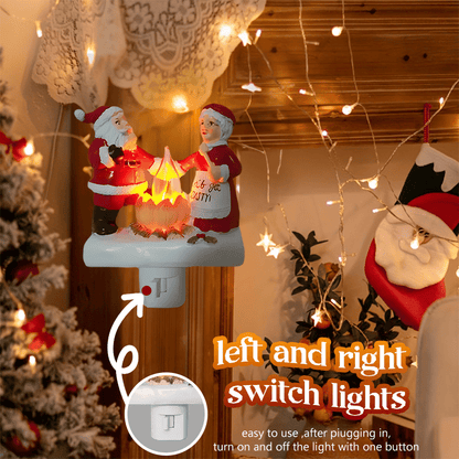 Santa Campfire Flickering Night Light