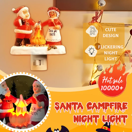 Santa Campfire Flickering Night Light