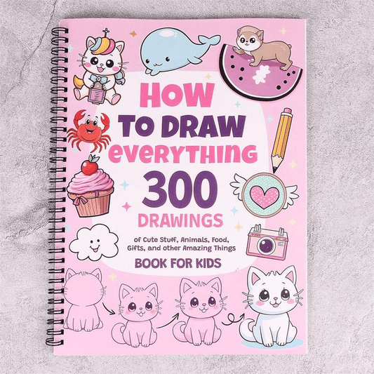 📚🎨How To Draw Anything: 300 Drawings of Adorable Things & Book For Kids💕