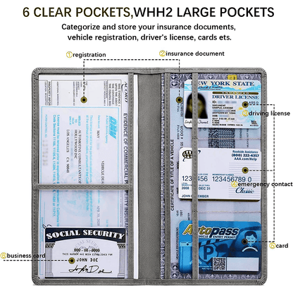 🚗Premium Car Registration and Insurance Card Holder🔥