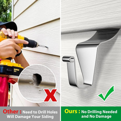 Vinyl Siding Hooks Heavy-Duty Stainless Steel Hangers