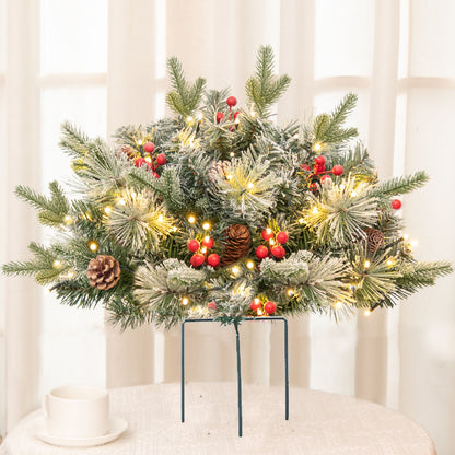 🎄🔥Pre-lit Artificial Christmas Tree Urn Filler💐