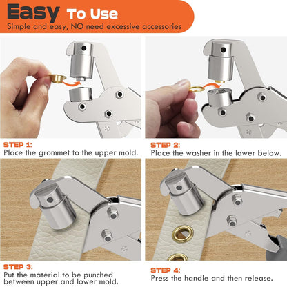 Heavy-Duty Professional Grommet Tool Kit
