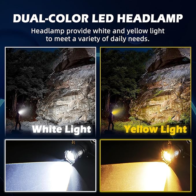 🔥🔥Super Bright Rechargeable LED Headlamp (Includes Type-C charging cable)