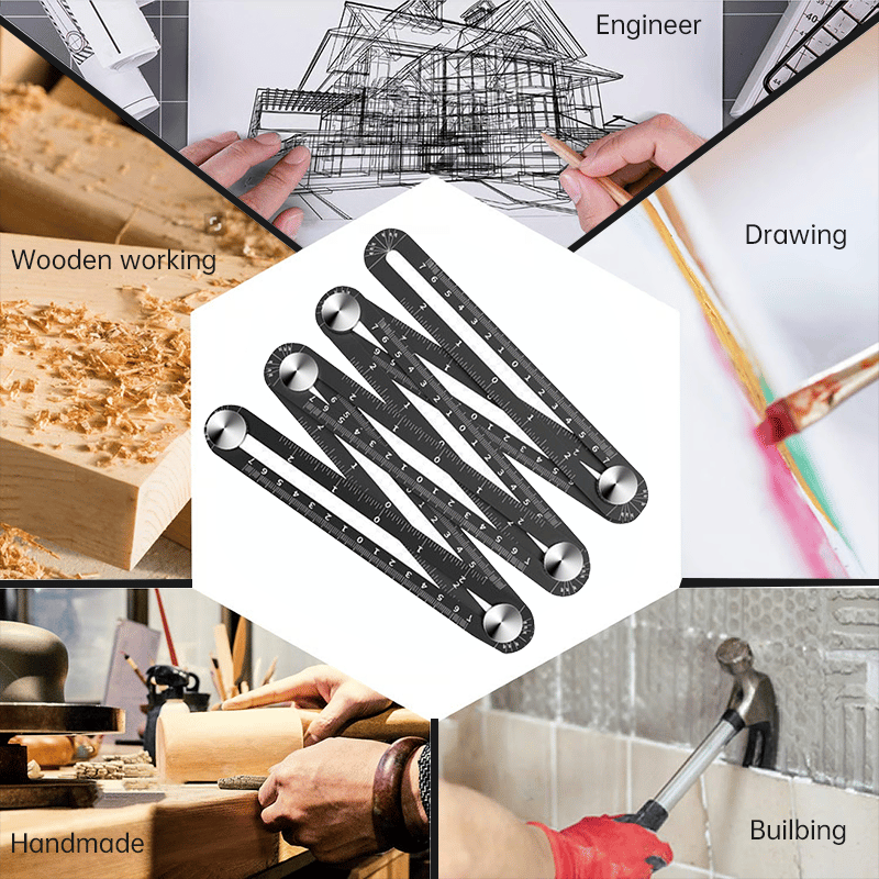 Foldable Multi Angle Measuring Ruler