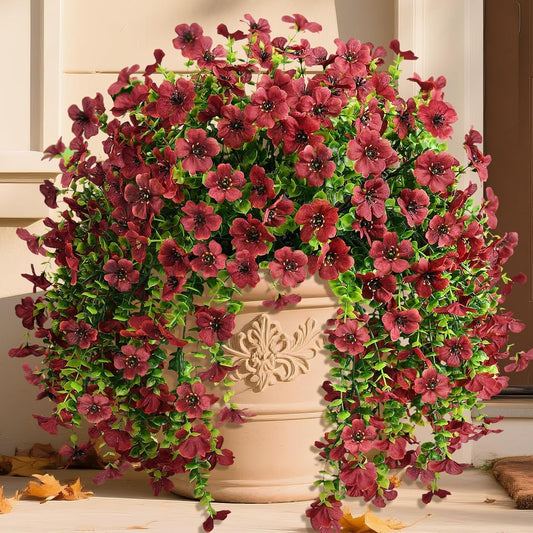 🔥2 PCS Artificial Hanging Silk Fake Daisy Realistic Flowers ,UV Resistant