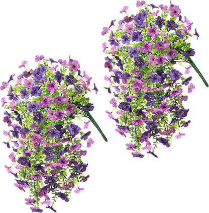 🔥2 PCS Artificial Hanging Silk Fake Daisy Realistic Flowers ,UV Resistant