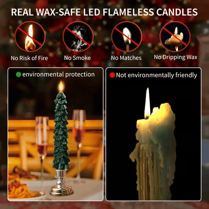 🎄Christmas Flameless Candles With Remote And Timer