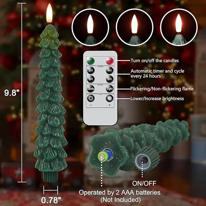 🎄Christmas Flameless Candles With Remote And Timer
