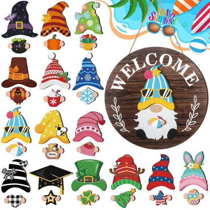 Magnetic Interchangeable Gnome Holiday Door Signs🍀🐰