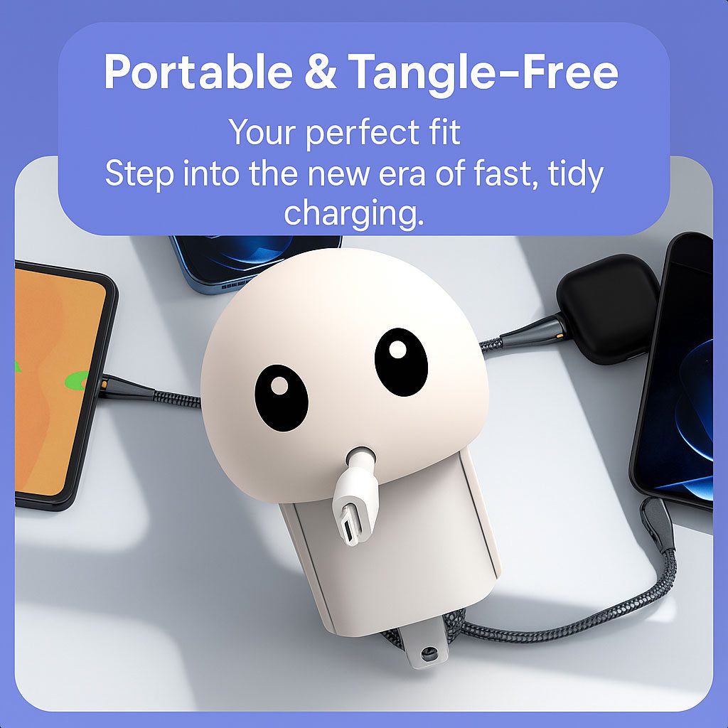 2-Pack Silicone Charging Cable Organizer