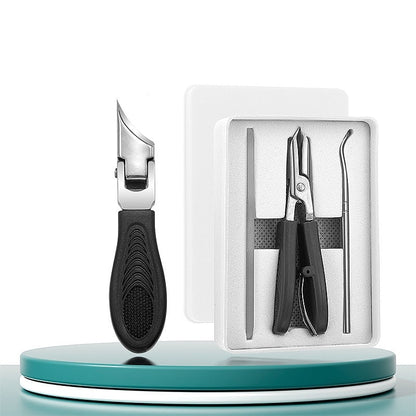3-Piece Eagle Beak Nail Clipper Set - Multifunctional, Large Opening, Anti-Splash