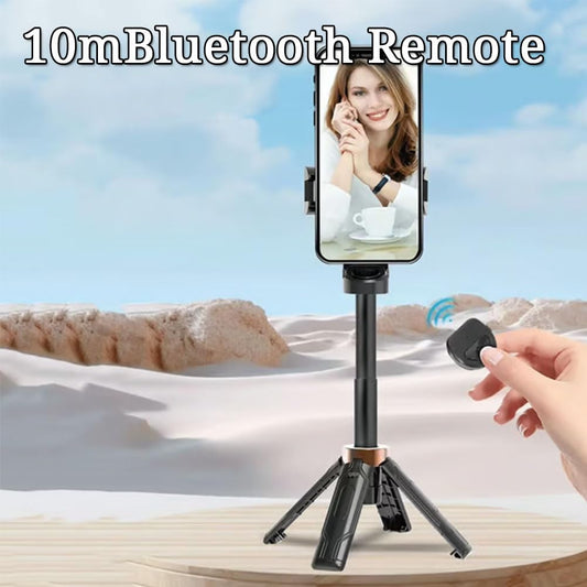 Portable Mini Phone Stand & Multi-Angle Rotation, Detachable Bluetooth Remote Control