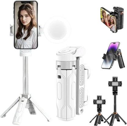 Portable Mini Phone Stand & Multi-Angle Rotation, Detachable Bluetooth Remote Control