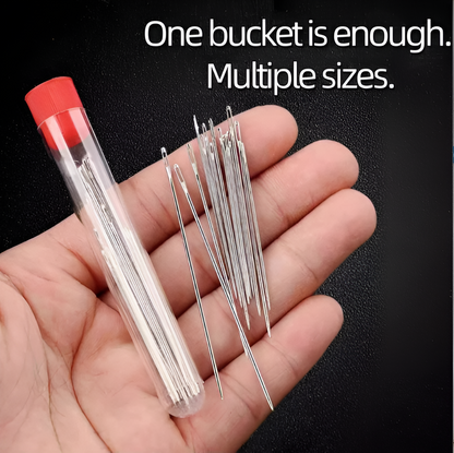 🪡 34PCS Big Eye Steel Needles Set