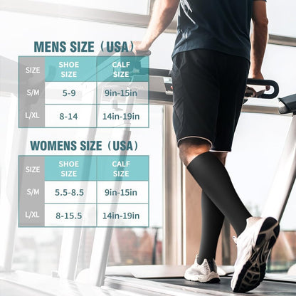 6 Pairs Compression Premium Sports Socks for Women & Men