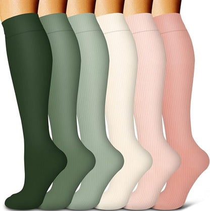 6 Pairs Compression Premium Sports Socks for Women & Men
