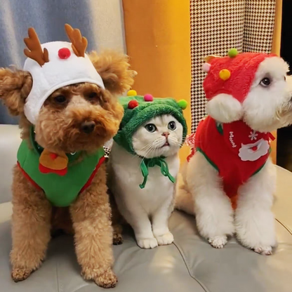 Cute Christmas-themed Warm Cat & Dog Outfits