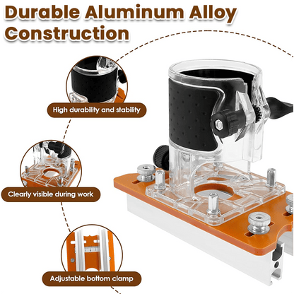 2-in-1 Woodworking Trimmer Slotting Auxiliary Positioning Bracket