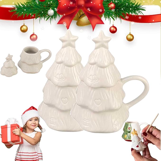🌲DIY Christmas Tree Mug Painting Set