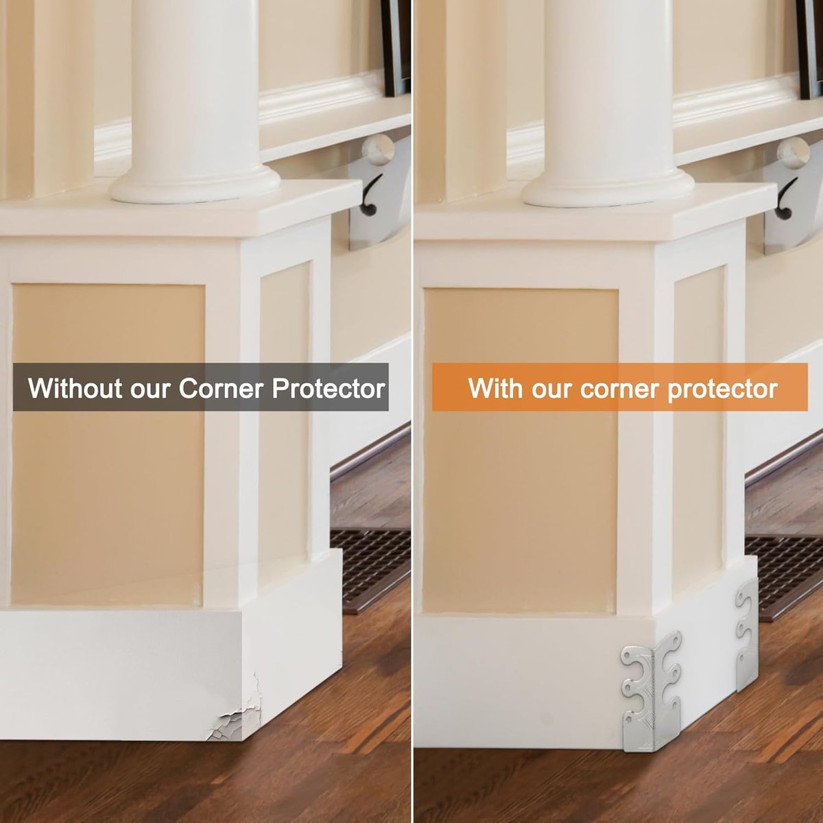 6PCS Skiffers Baseboard Corner Protectors