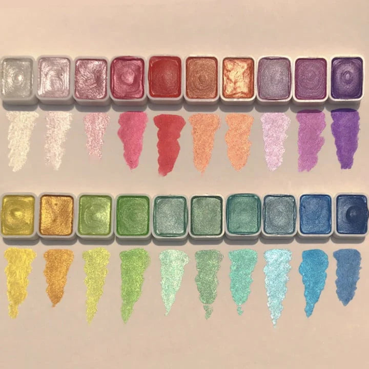 Last Day 49% OFF🎨Holiday Metallic Watercolors — Perfect Gift for Creators