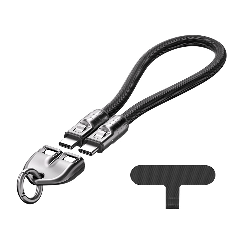 2 IN 1 Cell Phone Lanyard Fast Charging Data Cable