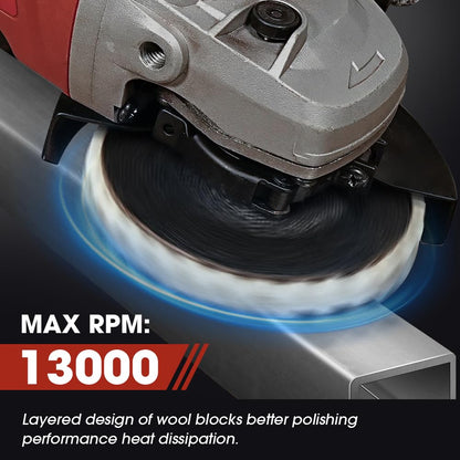 3-PCS Wool Felt Flap Polishing Discs